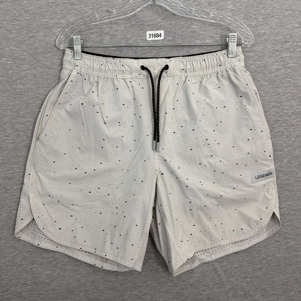 Legends Men's Medium Printed 7" Inseam Activewear Luka Drawstring Shorts